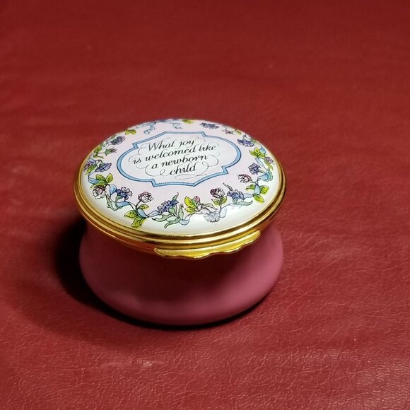 HALCYON DAYS Trinket Box Welcome Newborn Child - Picture 2 of 8